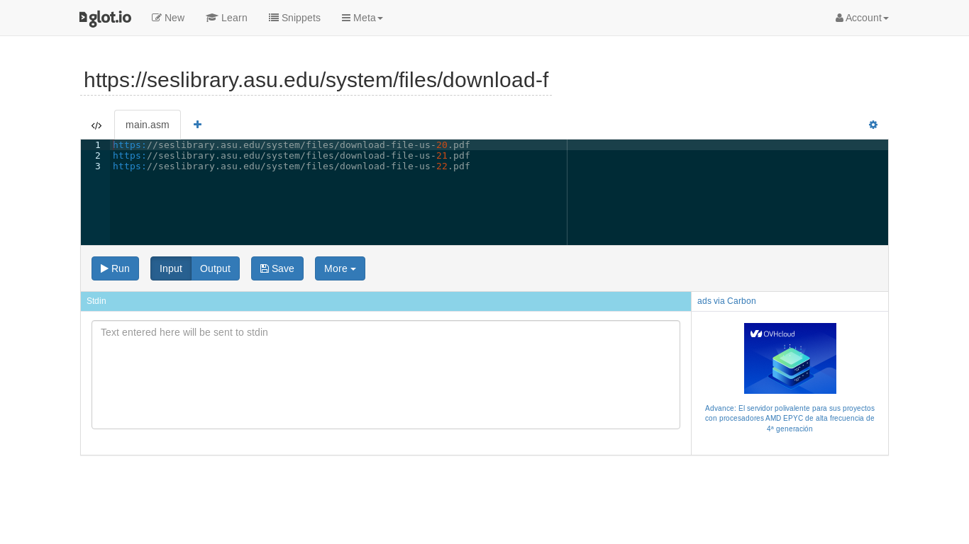 the desktop screenshot of glot.io