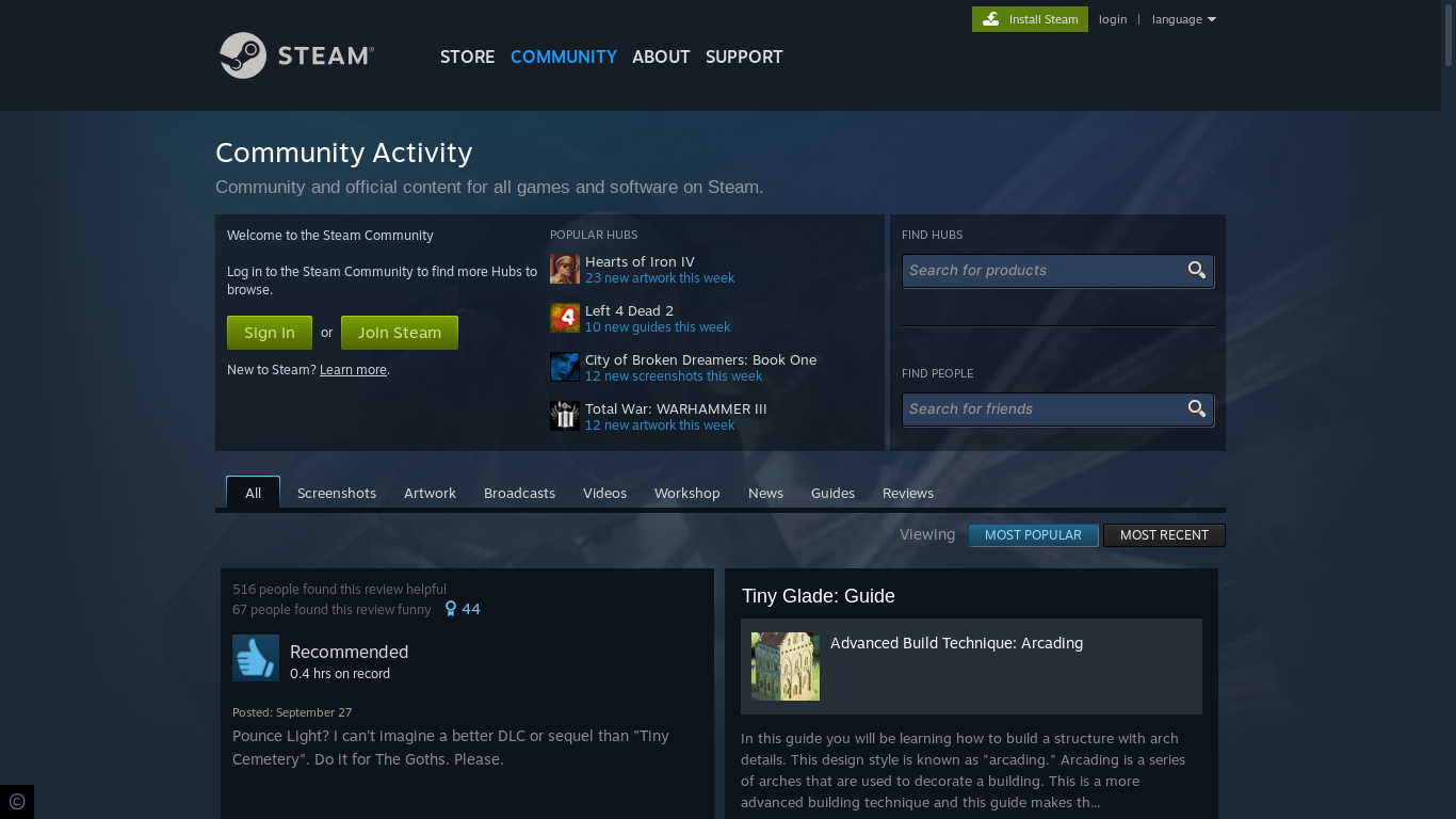 the desktop screenshot of steamcommunity.com