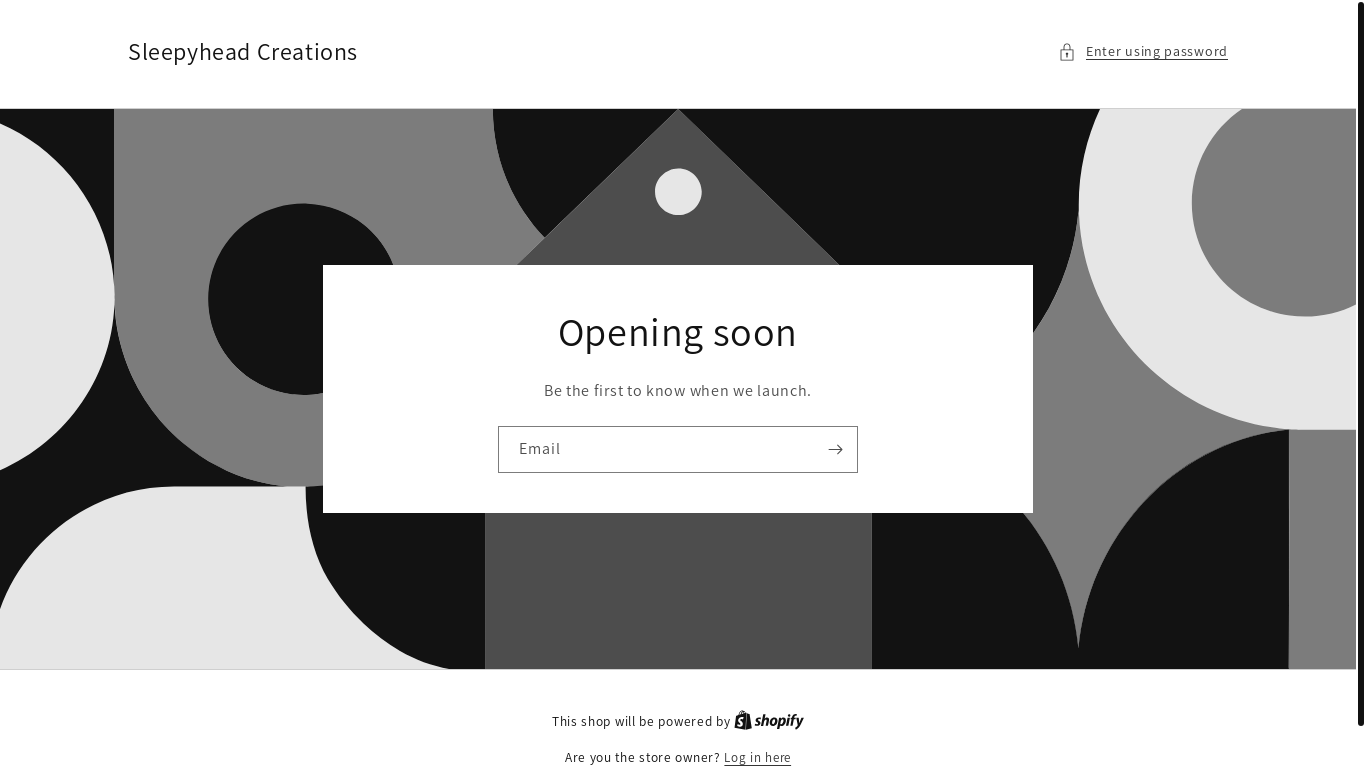 the desktop screenshot of sleepyheadcreations.com