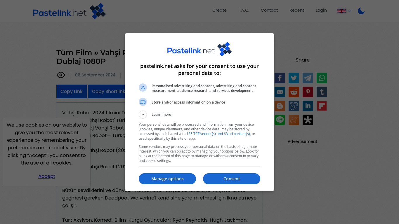 the desktop screenshot of pastelink.net