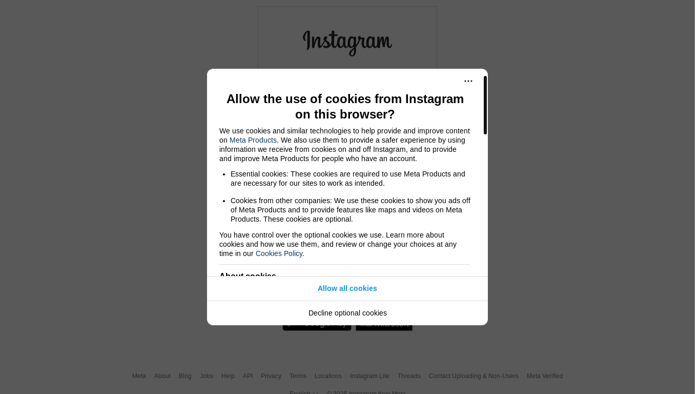 the desktop screenshot of www.instagram.com