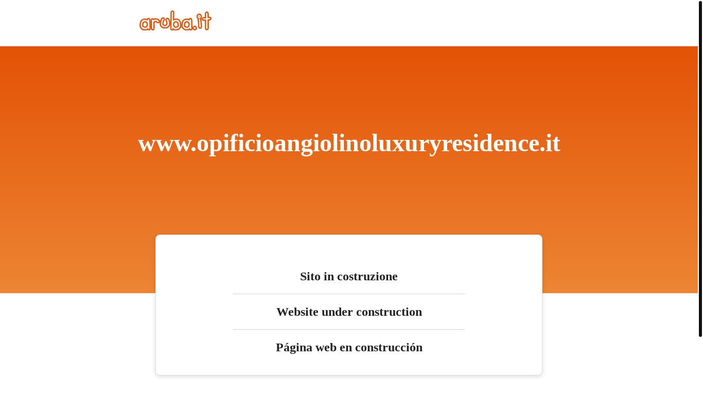 the desktop screenshot of www.opificioangiolinoluxuryresidence.it