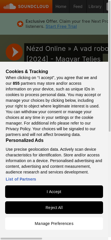 the mobile screenshot of soundcloud.com