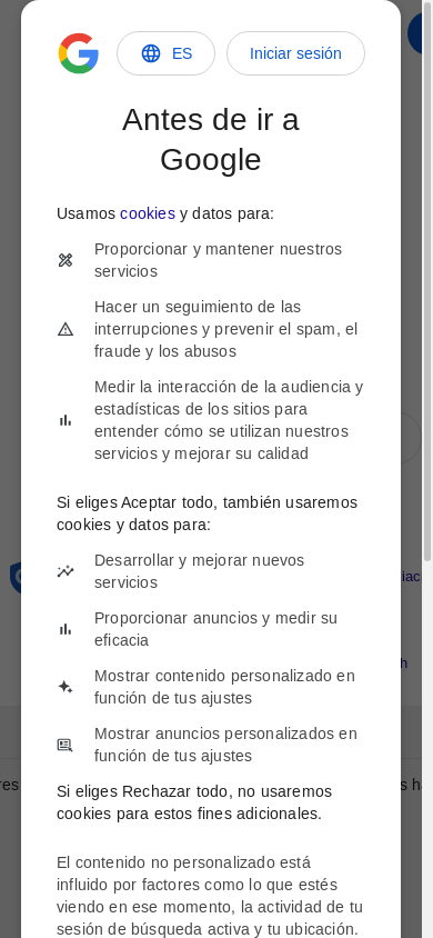the mobile screenshot of www.google.com