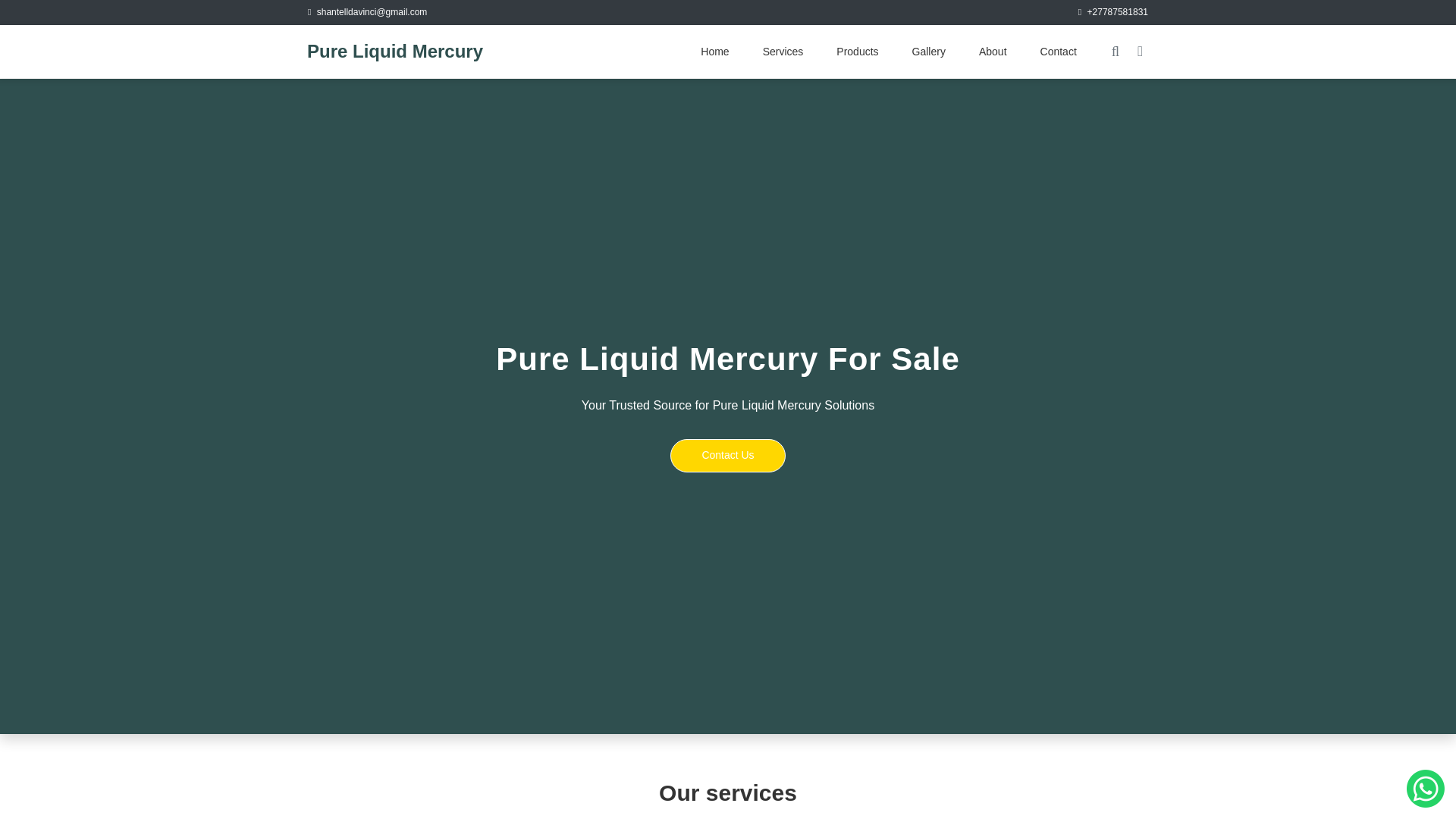 Pure Liquid Mercury For Sale - URL Scan Results | Tiny Scan