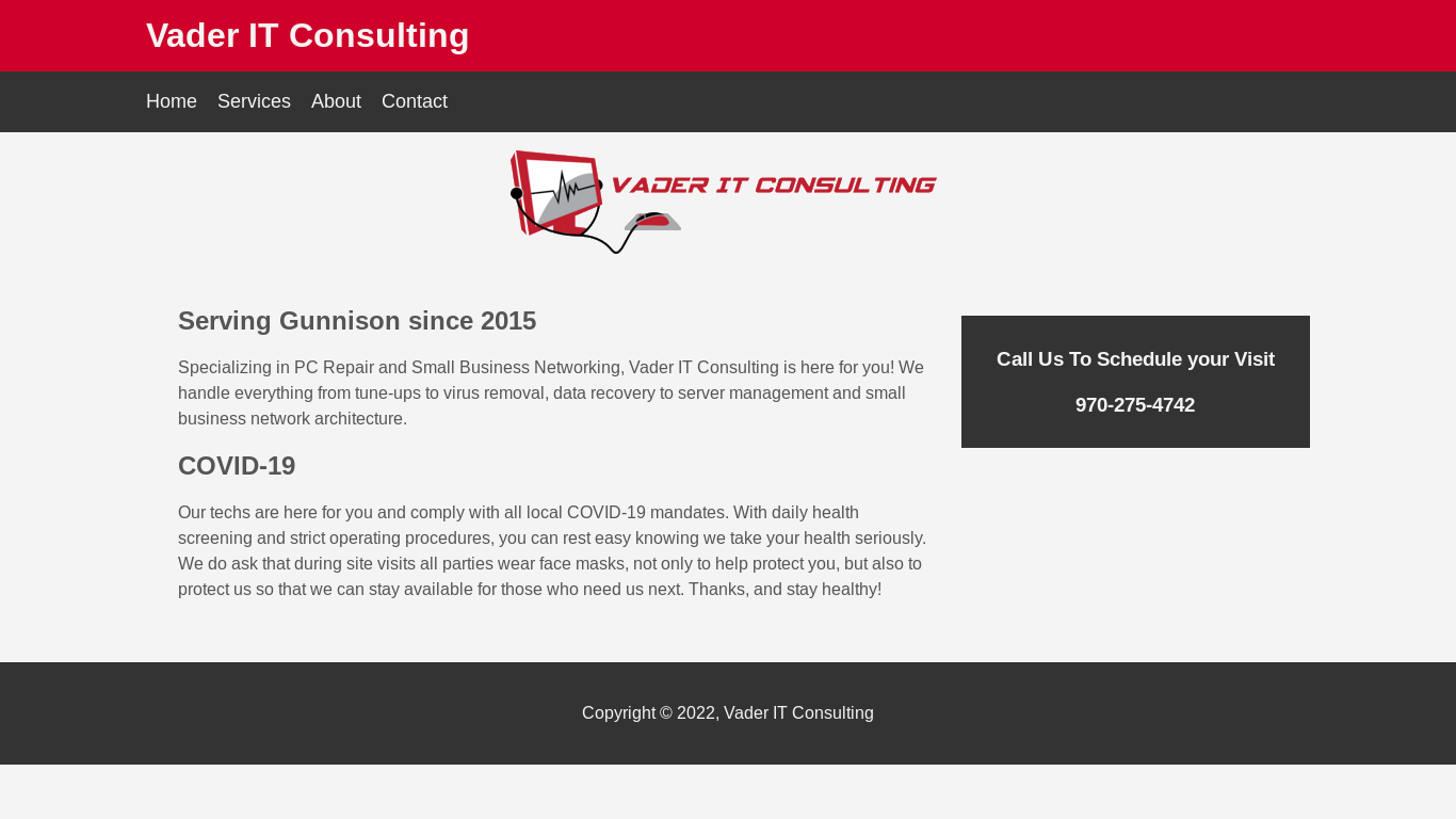the desktop screenshot of consultvader.com
