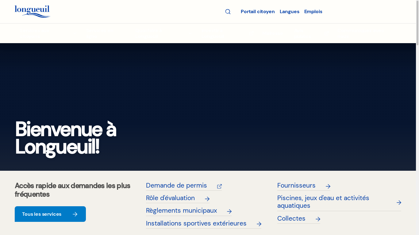 the desktop screenshot of longueuil.quebec