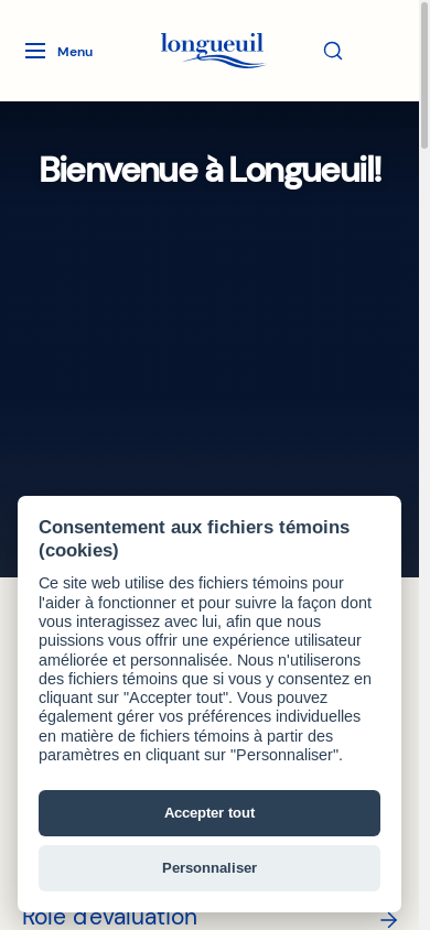 the mobile screenshot of longueuil.quebec