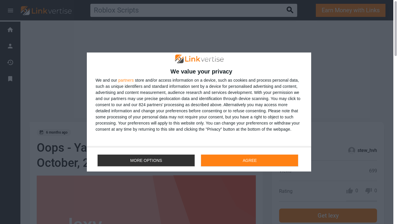 the desktop screenshot of linkvertise.com