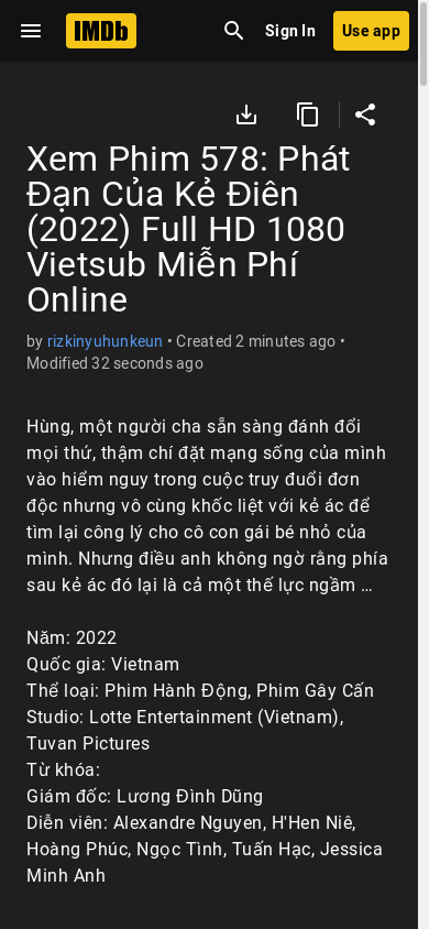 the mobile screenshot of m.imdb.com