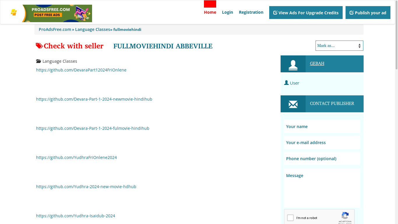 the desktop screenshot of proadsfree.com