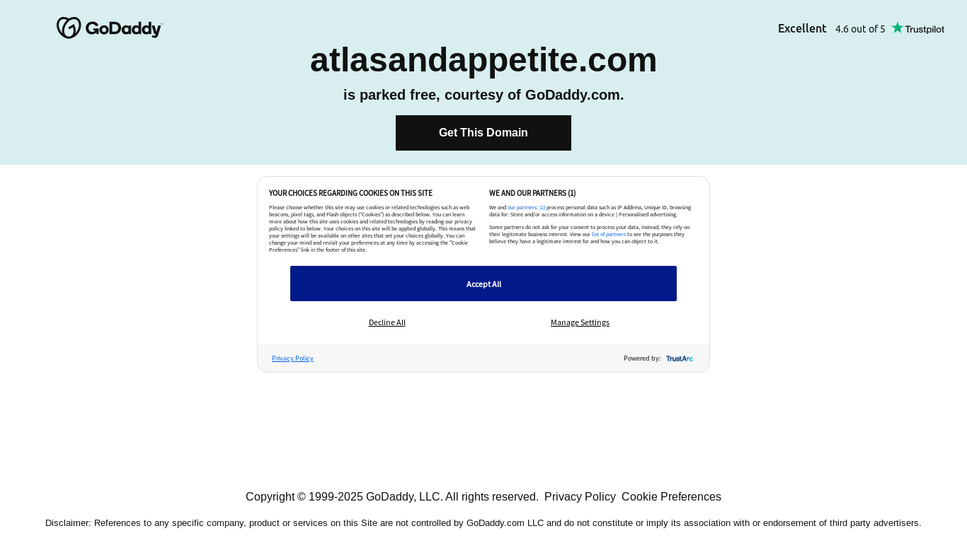 the desktop screenshot of atlasandappetite.com