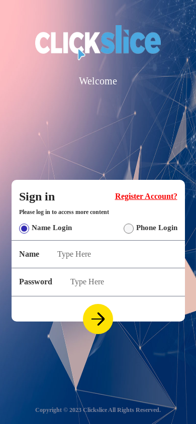 the mobile screenshot of clickslice-uk.com