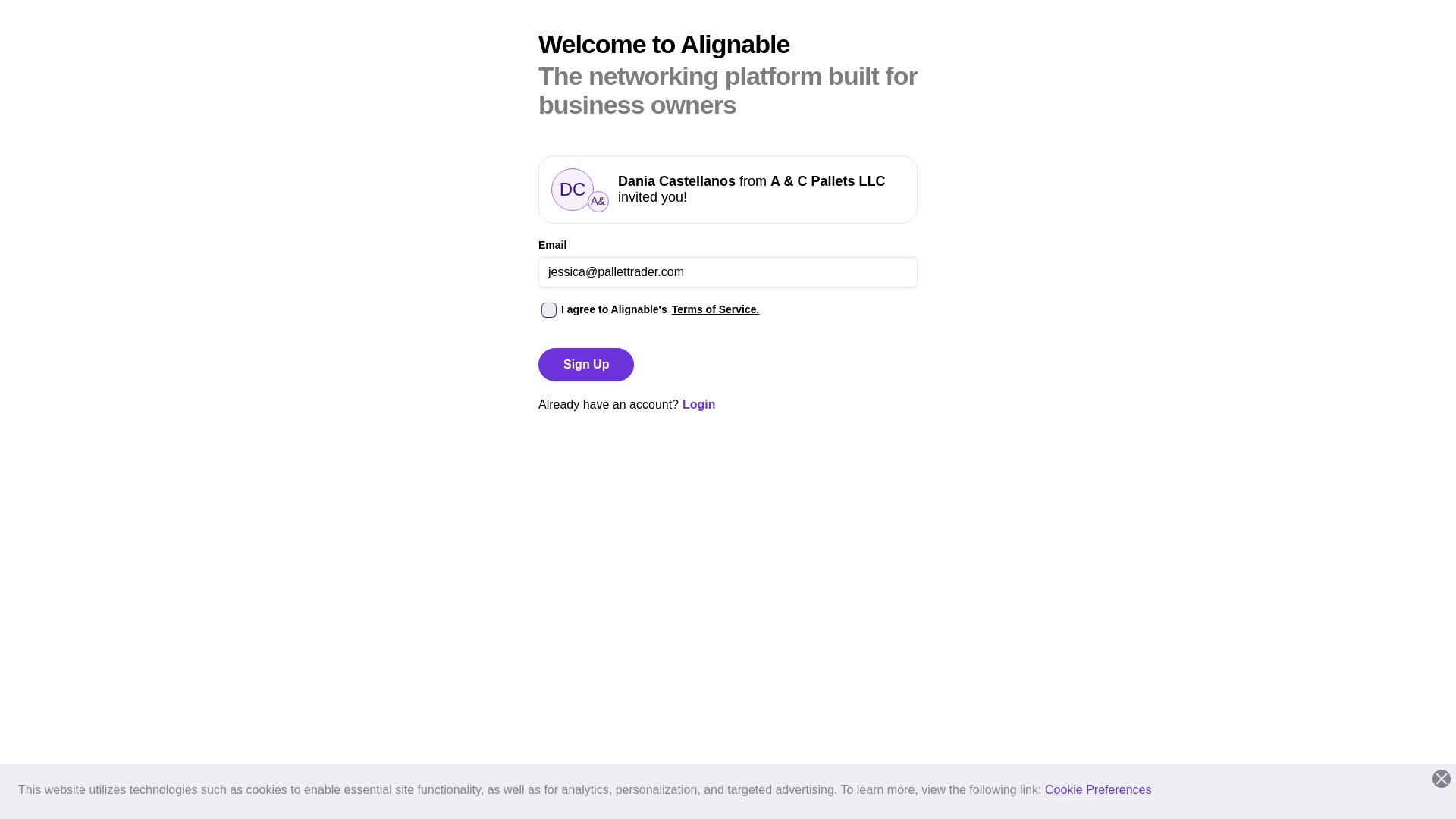 Join Alignable - URL Scan Results | Tiny Scan
