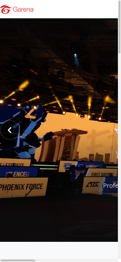 the mobile screenshot of intl.garena.com