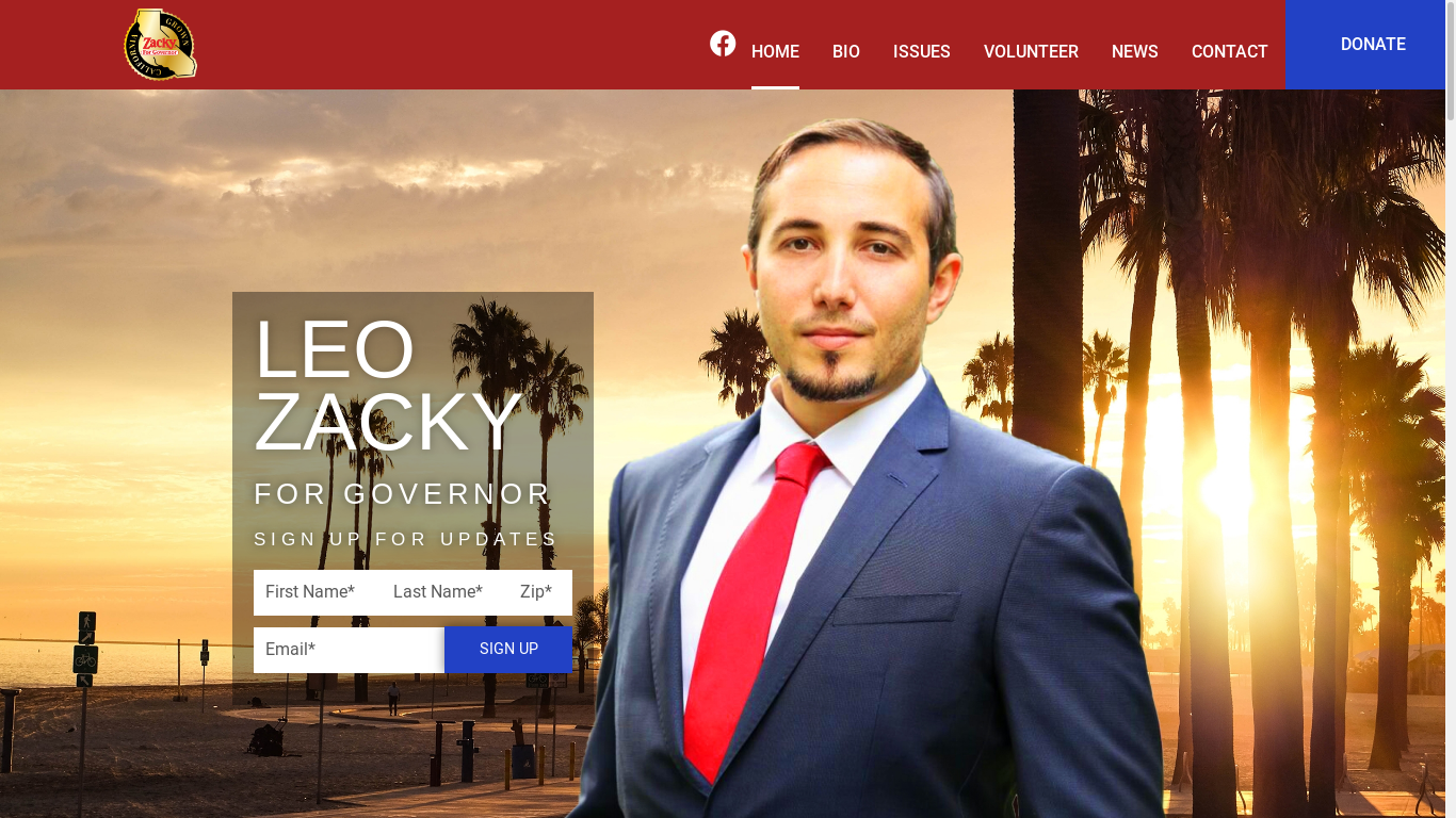 the desktop screenshot of leozacky.com