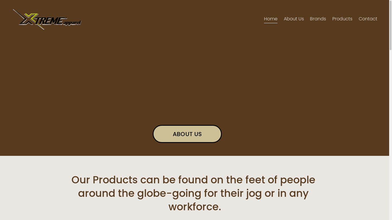 the desktop screenshot of www.xtremeapparelgroup.com