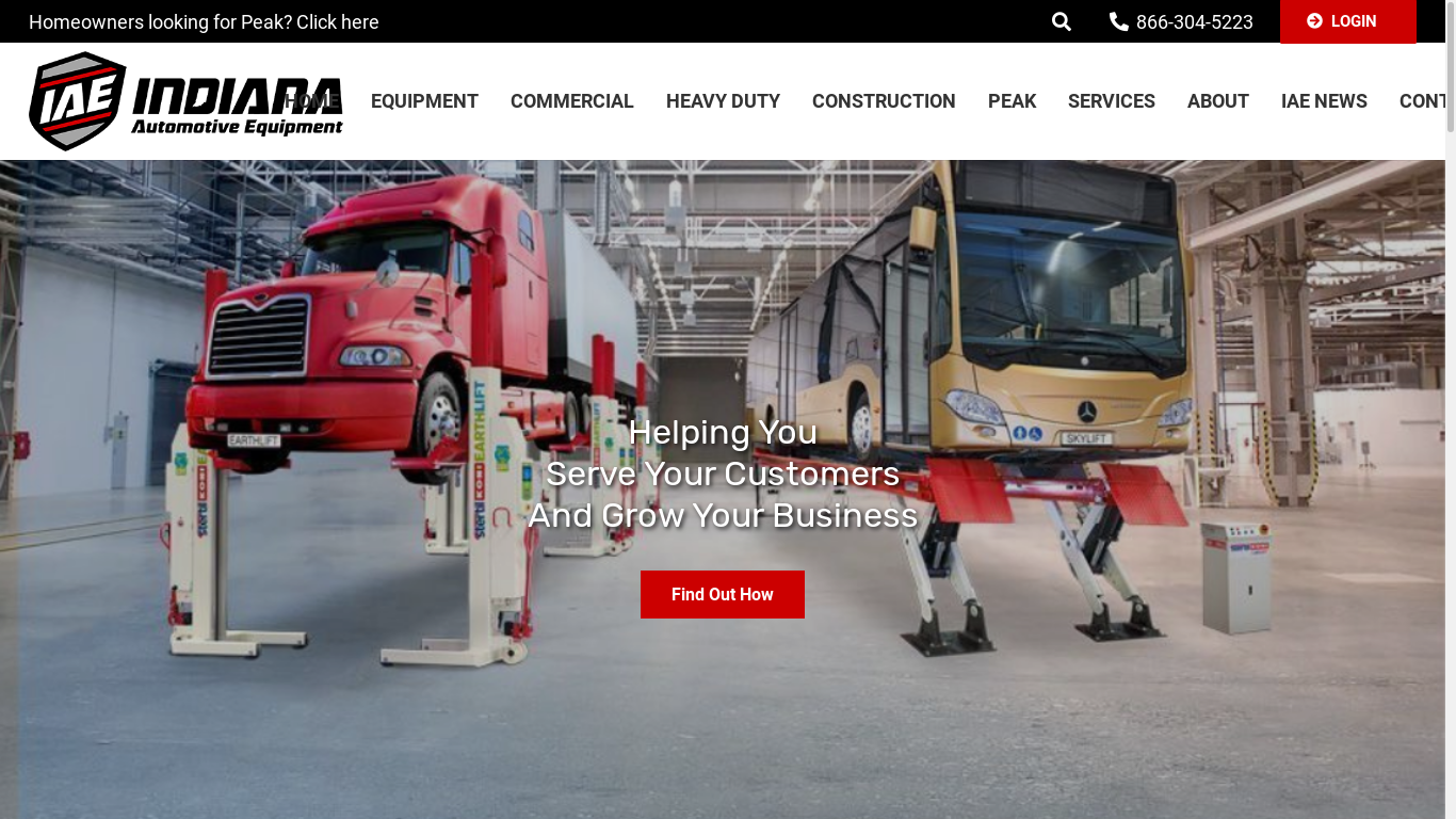 the desktop screenshot of iaequip.com