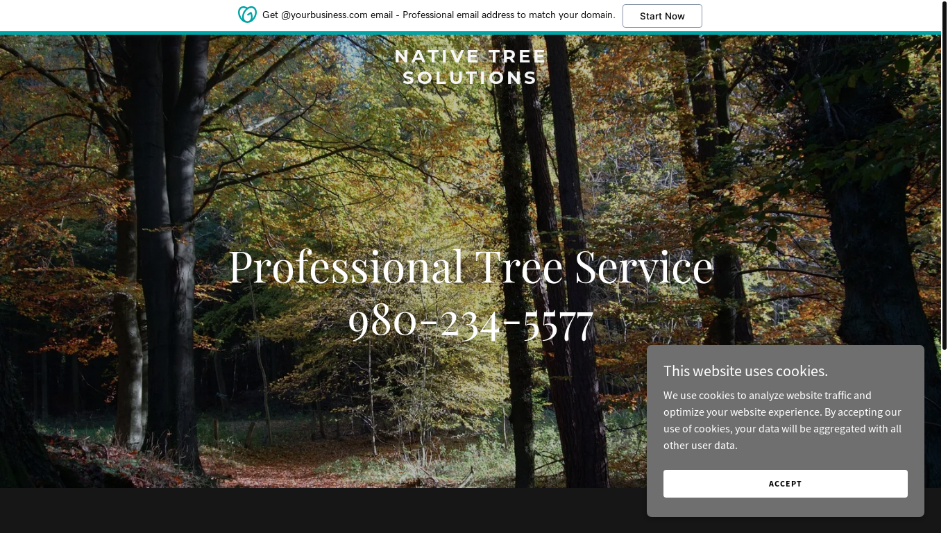 the desktop screenshot of nativetreesolutions.com