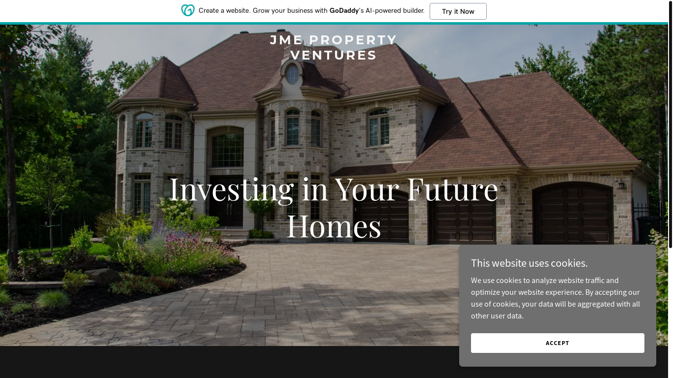 the desktop screenshot of jmepropertyventures.com