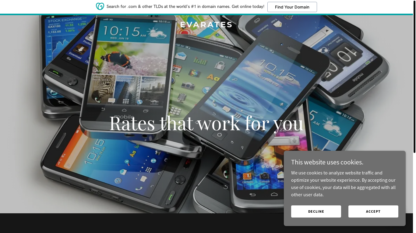 the desktop screenshot of evarates.online