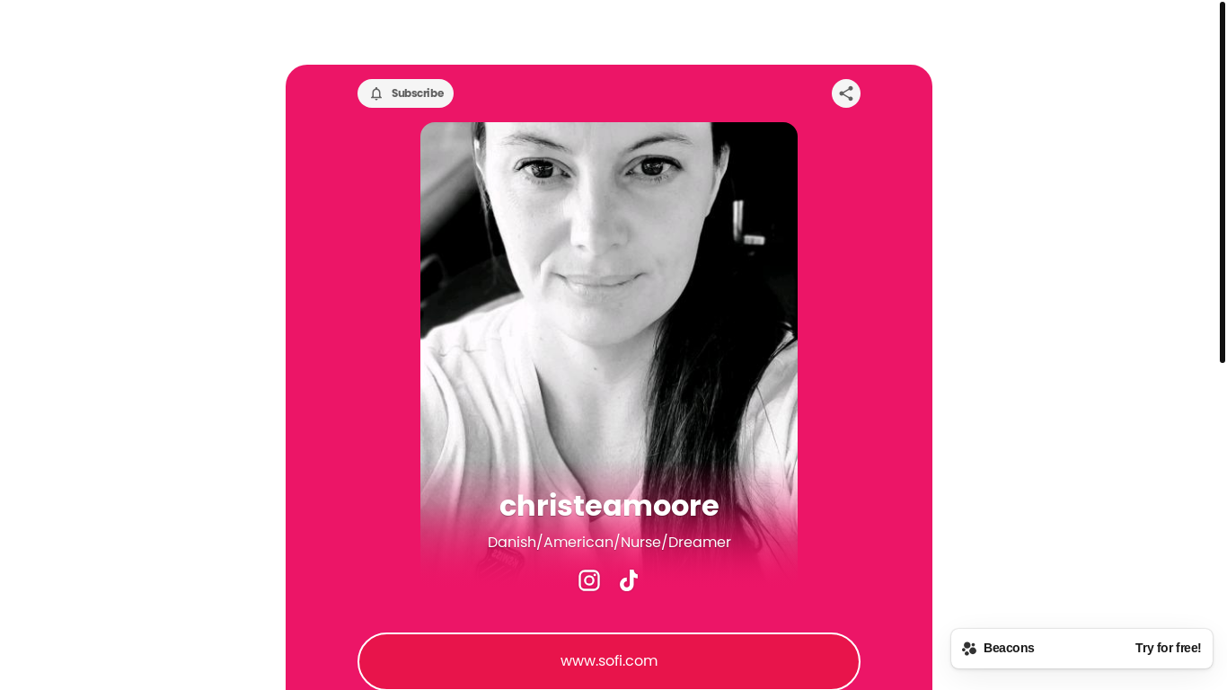 the desktop screenshot of christeamoore.com