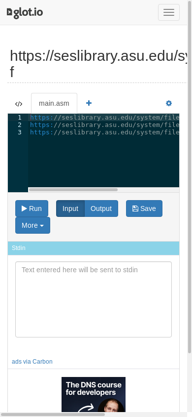the mobile screenshot of glot.io
