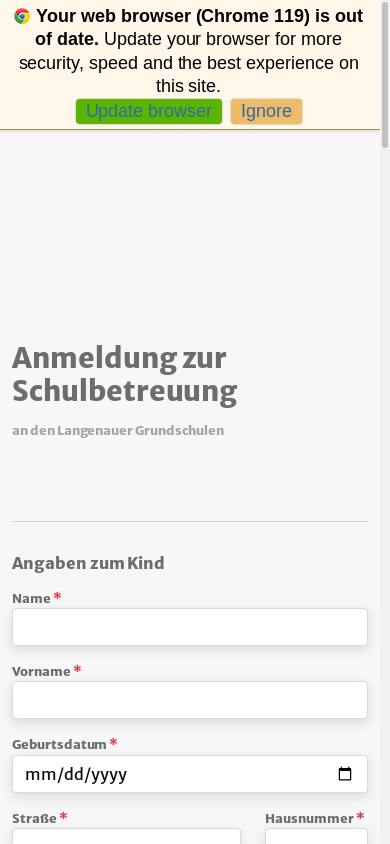 the mobile screenshot of schulbetreuung-langenau.online-schulanmeldung.de