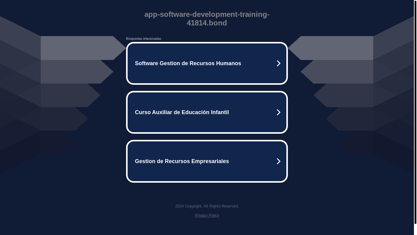 the desktop screenshot of app-software-development-training-41814.bond