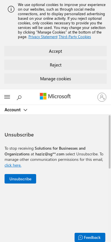the mobile screenshot of account.microsoft.com