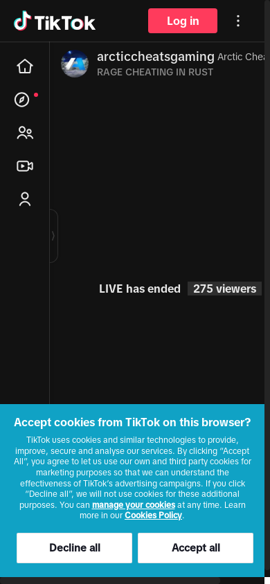 the mobile screenshot of www.tiktok.com