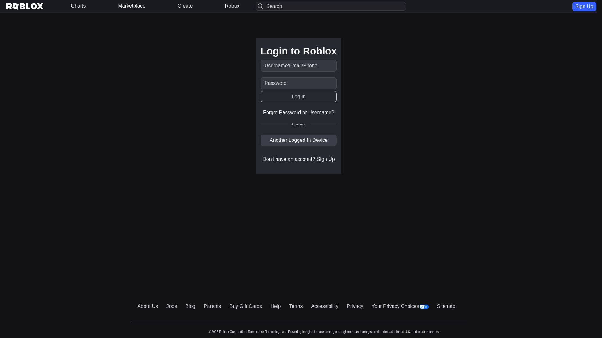 Log in to Roblox - URL Scan Results | Tiny Scan