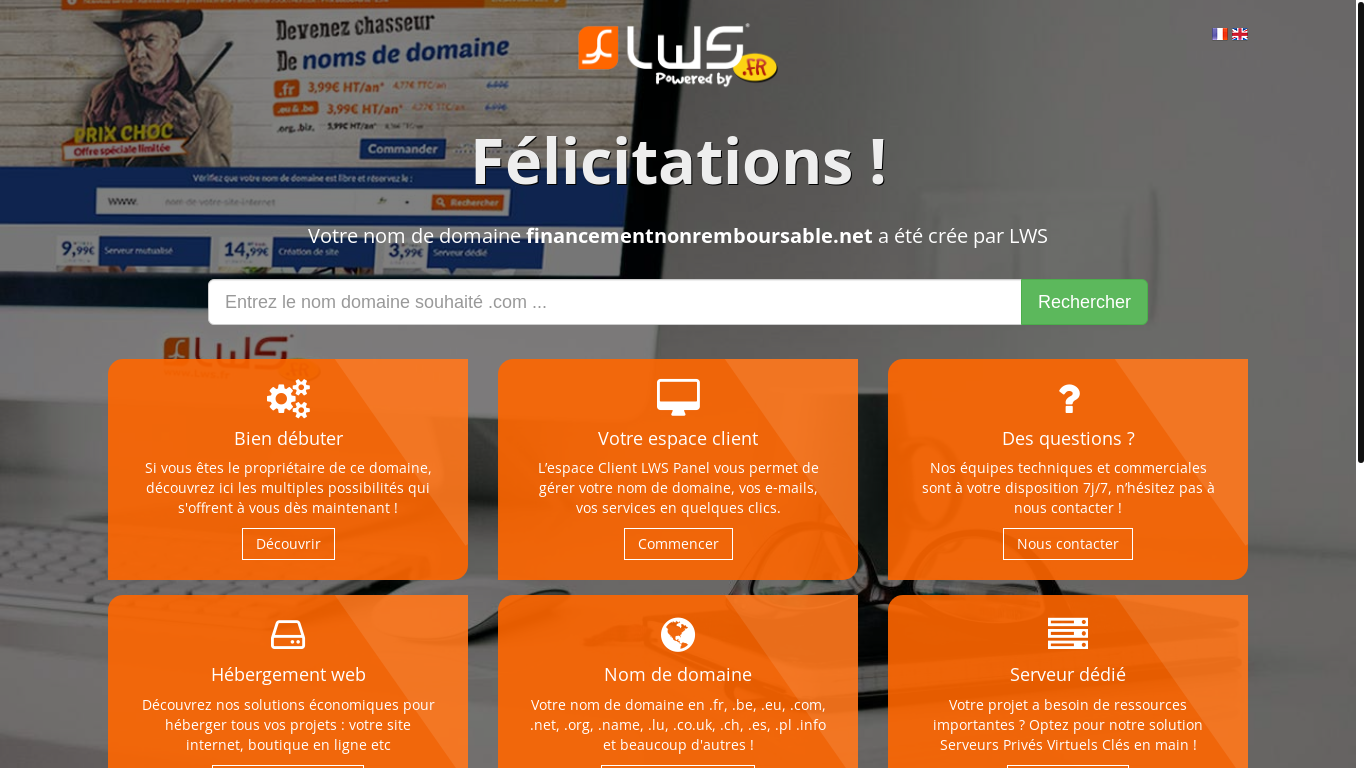 the desktop screenshot of financementnonremboursable.net