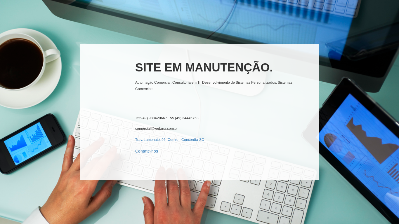 the desktop screenshot of vedana.com.br
