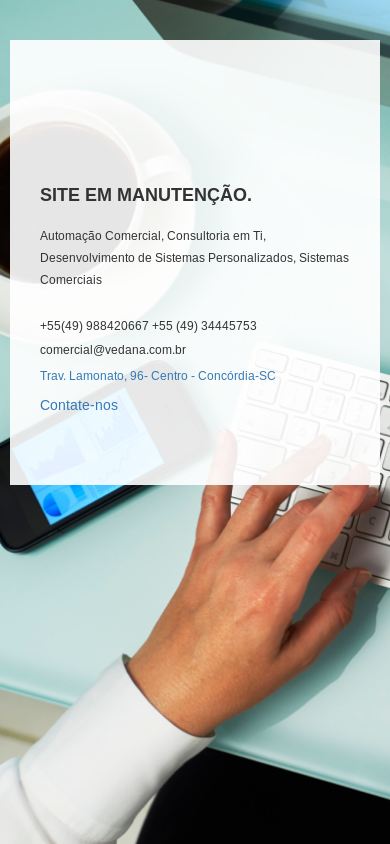 the mobile screenshot of vedana.com.br