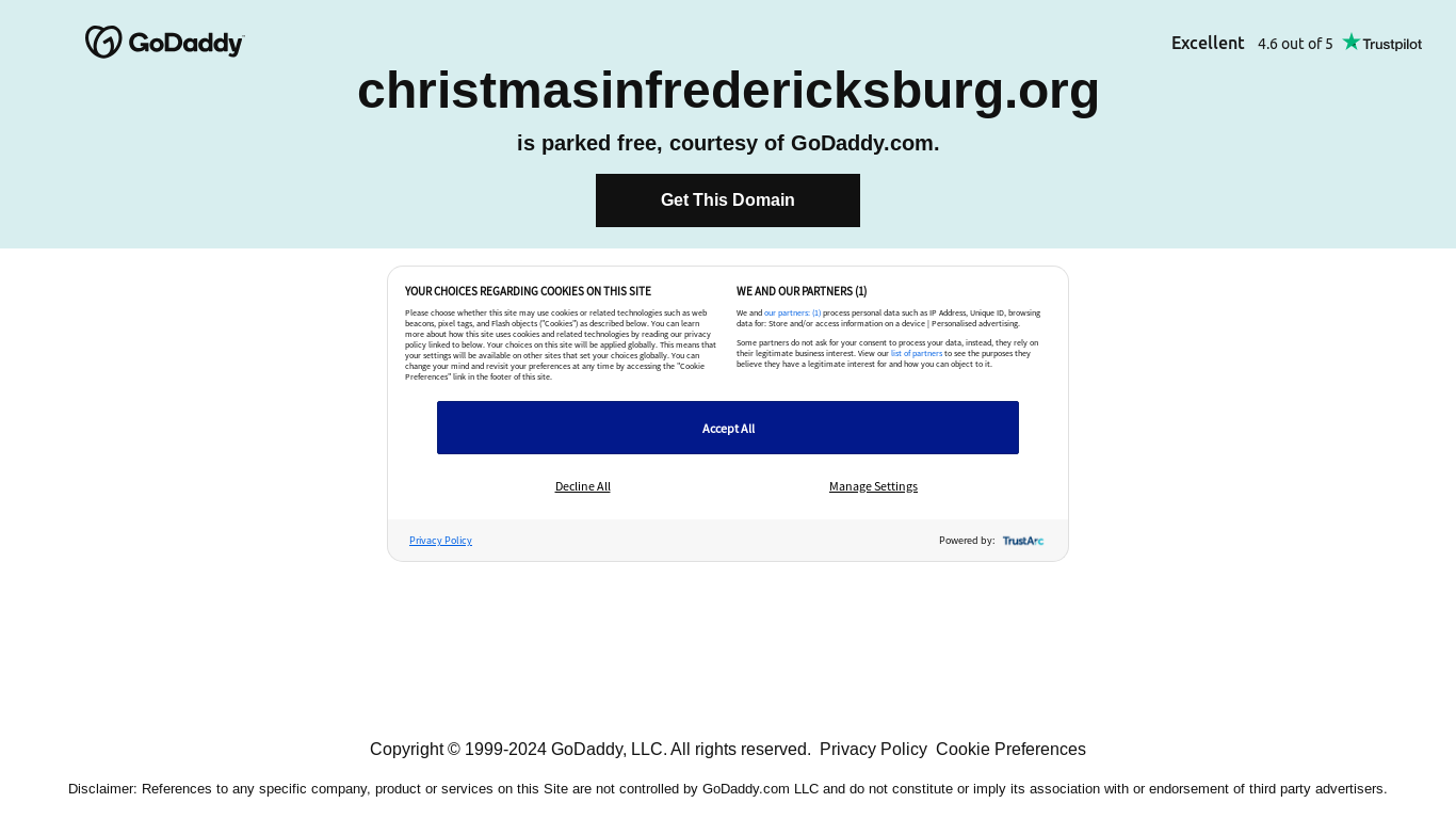 the desktop screenshot of christmasinfredericksburg.org