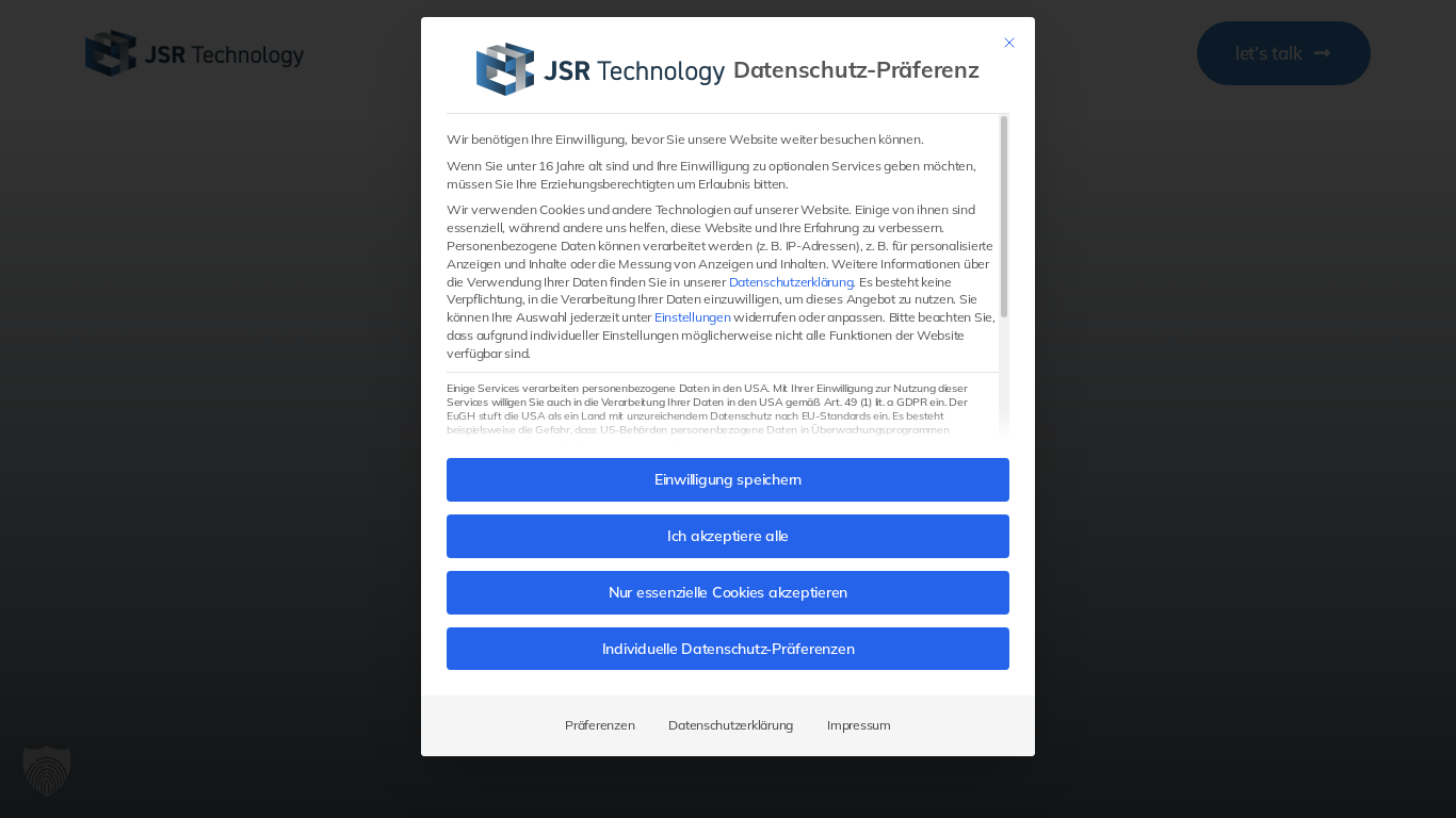 the desktop screenshot of jsr-tec.com