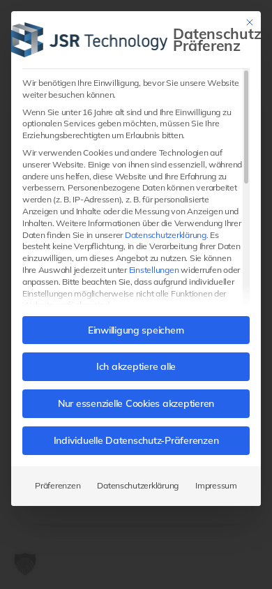 the mobile screenshot of jsr-tec.com