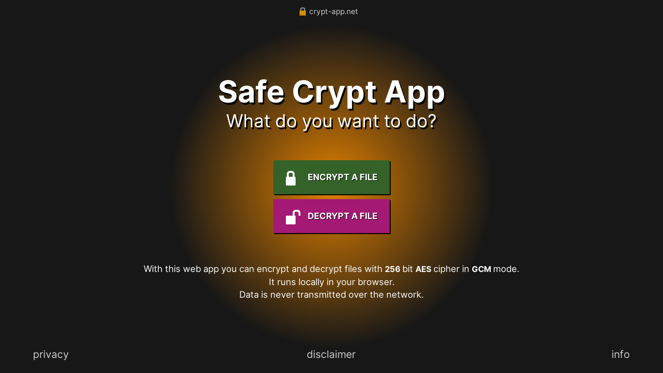 the desktop screenshot of crypt-app.net