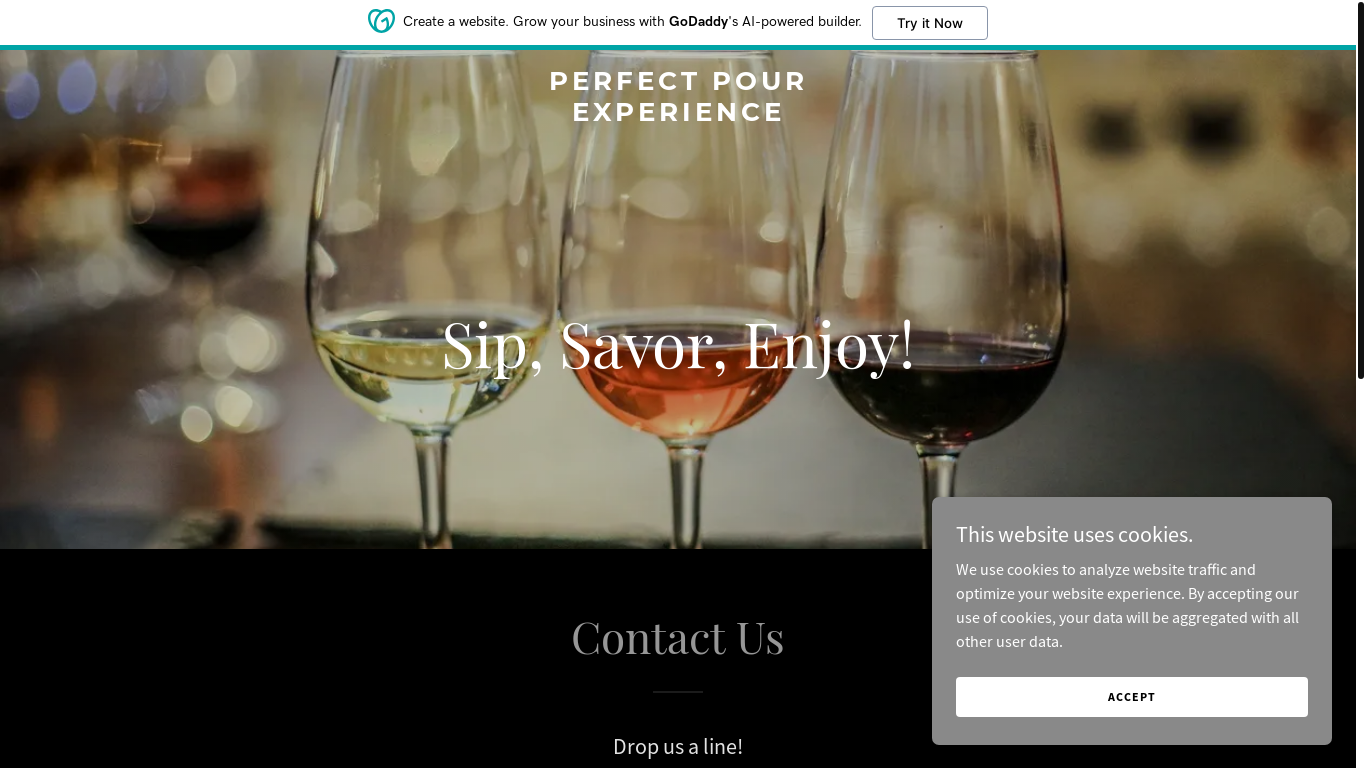 the desktop screenshot of perfectpourexperience.com