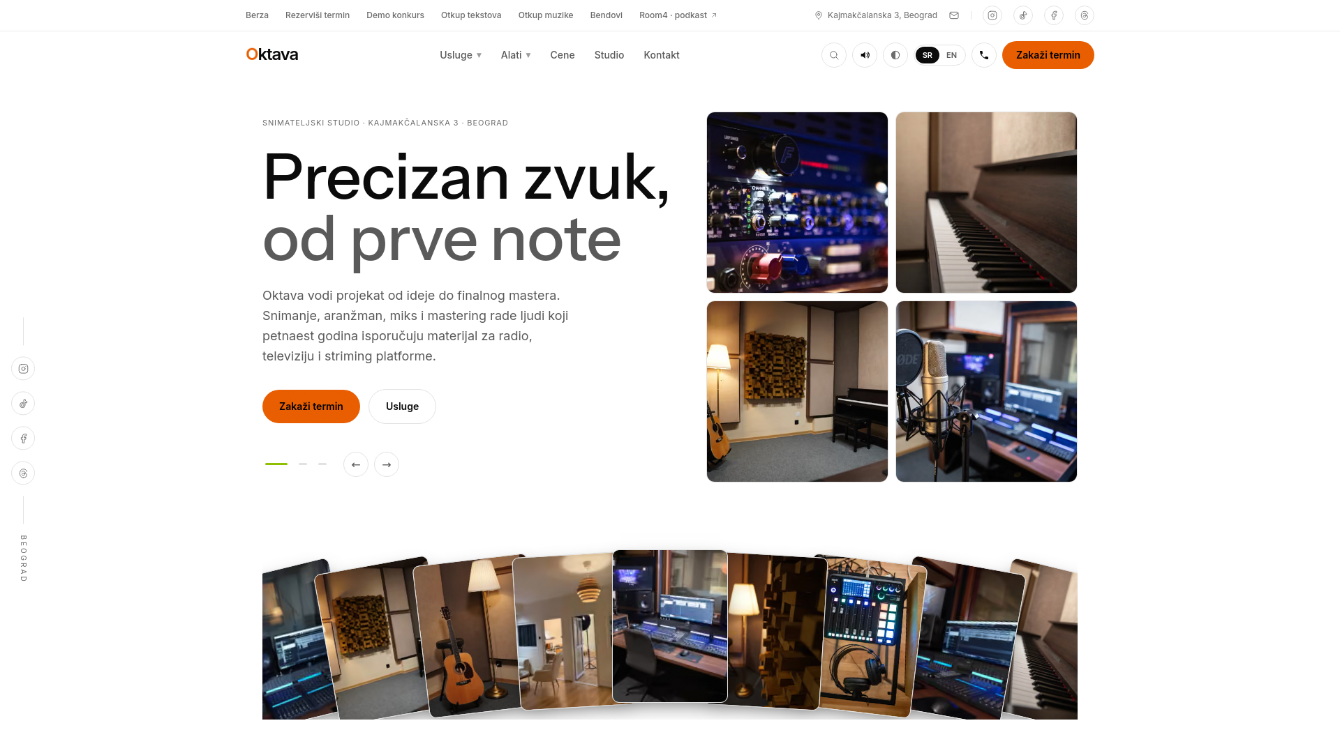 Oktava, snimateljski studio u Beogradu | snimanje, miks i mastering ...