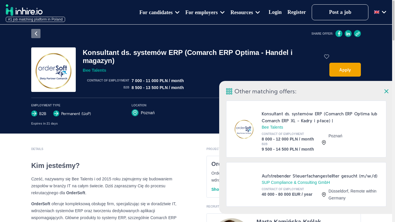 the desktop screenshot of app.inhire.io