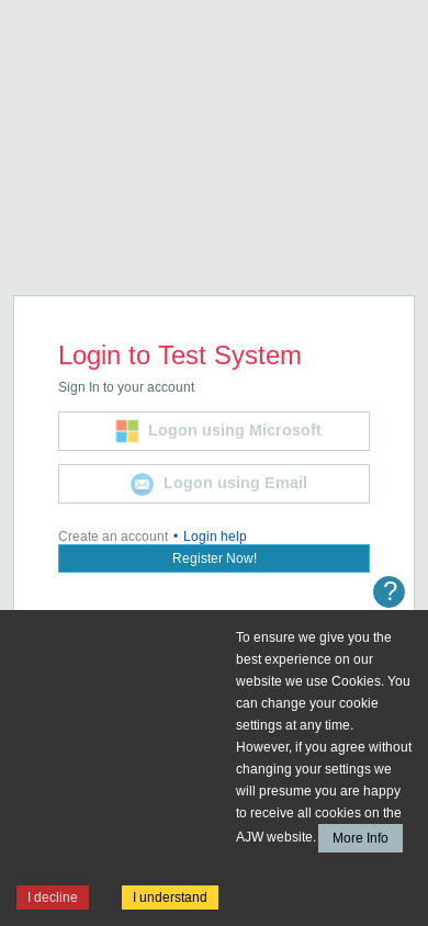 the mobile screenshot of adswebui-react.svc.next.cloud.ajw-group.com