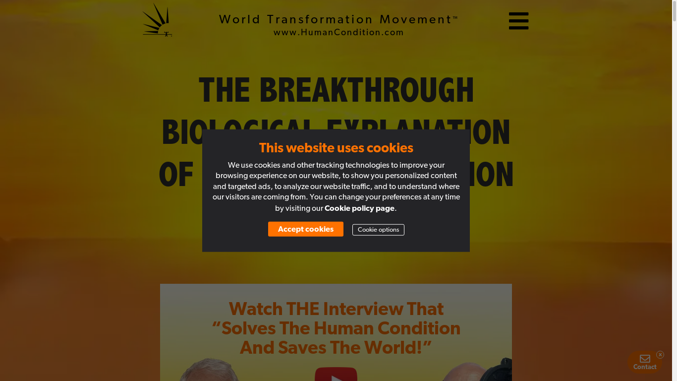 the desktop screenshot of www.humancondition.com