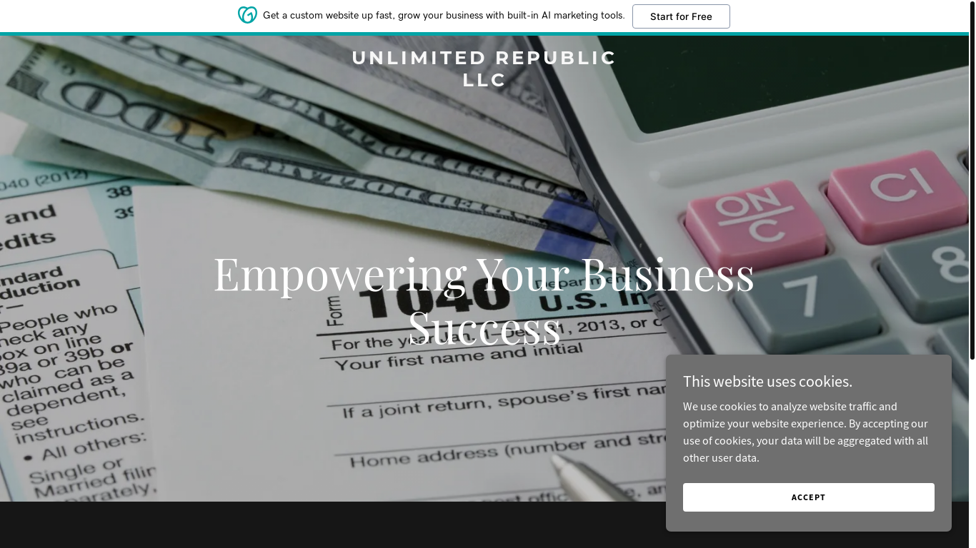 the desktop screenshot of unlimitedrepublicllc.com