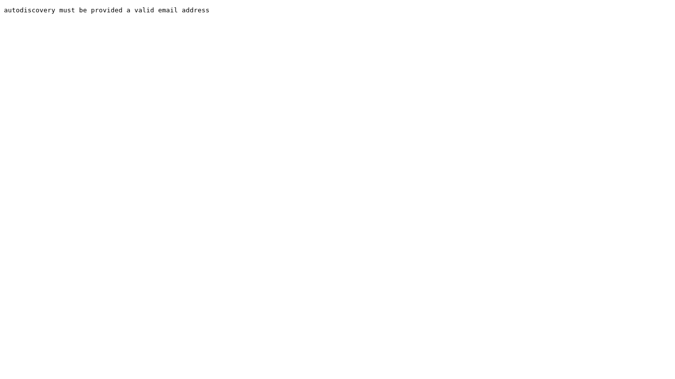 the desktop screenshot of autodiscover.ptg.sgx.mybluehost.me