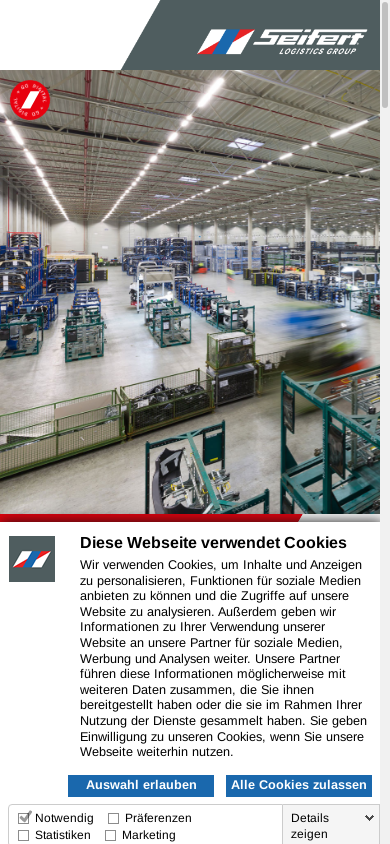 the mobile screenshot of seifert-logistics.com