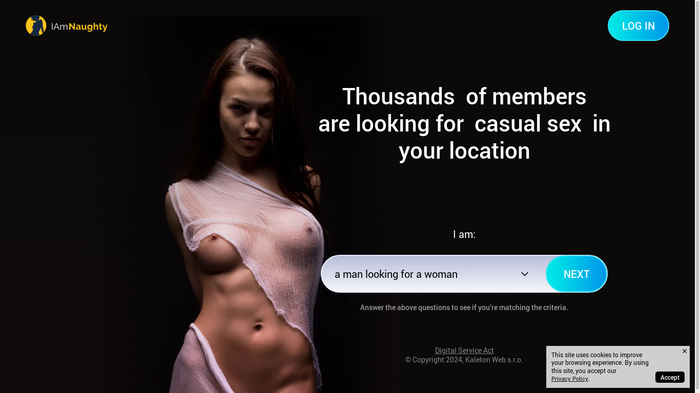 the desktop screenshot of www.iamnaughty.com