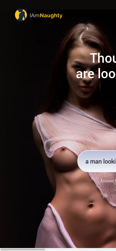 the mobile screenshot of www.iamnaughty.com