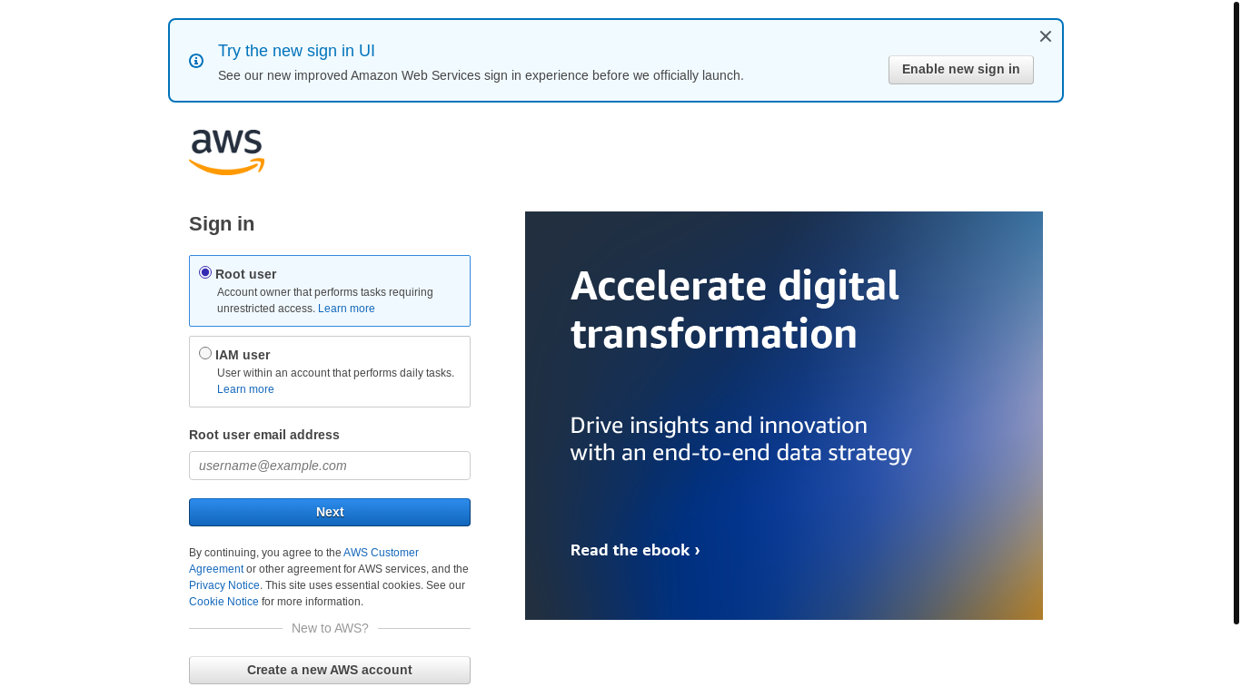 the desktop screenshot of signin.aws.amazon.com